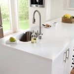 white corian kitchen countertop
