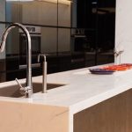meganite solid surface kitchen countertop with sink
